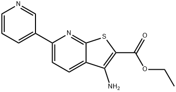 ethyl 3-amino-6-(pyridin-3-yl)thieno[2,3-b]pyridine-2-carboxylate Struktur