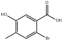 2-Bromo-5-hydroxy-4-methylbenzoic acid Struktur