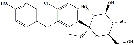 (2S,3R,4S,5S,6R)-2-(4-chloro-3-(4-hydroxybenzyl)phenyl)-6-(hydroxymethyl)-2-methoxytetrahydro-2H-pyran-3,4,5-triol