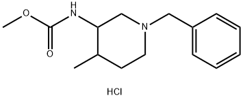 methyl (1-benzyl-4-methylpiperidin-3-yl)carbamate hydrochloride Struktur