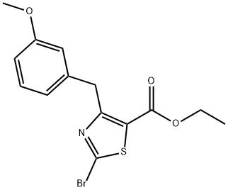 Ethyl 2-bromo-4-(3-methoxybenzyl)thiazole-5-carboxylate Struktur