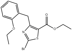 Ethyl 2-bromo-4-(2-ethoxybenzyl)thiazole-5-carboxylate Struktur