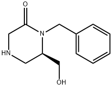 (R)-1-BENZYL-6-HYDROXYMETHYL-PIPERAZIN-2-ONE Struktur