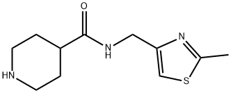 N-[(2-methyl-1,3-thiazol-4-yl)methyl]piperidine-4-carboxamide dihydrochloride Struktur