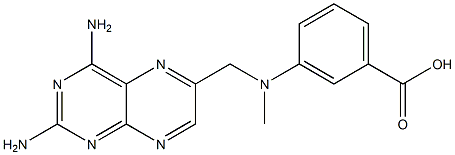 3-(((2,4-Diaminopteridin-6-yl)methyl)(methyl)amino)benzoic acid Struktur