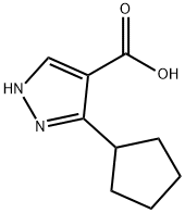 5-Cyclopentyl-1H-pyrazole-4-carboxylic acid Struktur