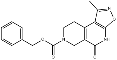 1-Methyl-5-Oxo-4,6,8,9-Tetrahydro-5H-3-Oxa-2,4,7-Triaza-Cyclopenta[A]Naphthalene-7-Carboxylic Acid Benzyl Ester Struktur