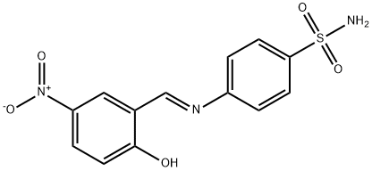 4-[(2-hydroxy-5-nitrobenzylidene)amino]benzenesulfonamide Struktur