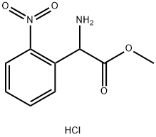 Amino-(2-nitro-phenyl)-acetic acid methyl ester hydrochloride Struktur