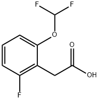 2-Difluoromethoxy-6-fluorophenylacetic acid Struktur