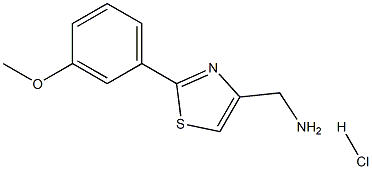 C-[2-(3-Methoxy-phenyl)-thiazol-4-yl]-methylamine hydrochloride Struktur