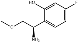 2-((1R)-1-amino-2-methoxyethyl)-5-fluorophenol Struktur