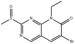 6-Bromo-8-ethyl-2-methylsulfinylpyrido[2,3-d]pyrimidin-7-one Struktur