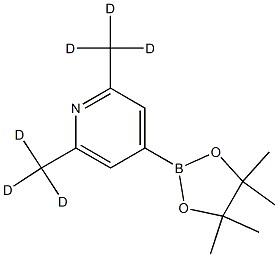 2,6-di(trideuteromethyl)-4-(4,4,5,5-tetramethyl-1,3,2-dioxaborolan-2-yl)pyridine Struktur