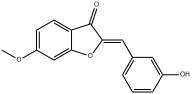 (2Z)-2-(3-hydroxybenzylidene)-6-methoxy-1-benzofuran-3(2H)-one Struktur