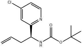 tert-butyl(S)-(1-(4-chloropyridin-2-yl)but-3-en-1-yl)carbamate Struktur