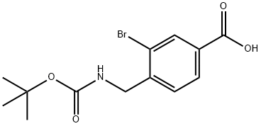 3-bromo-4-((tert-butoxycarbonyl)methyl)benzoic acid Struktur