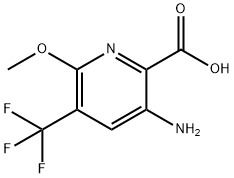 3-amino-6-methoxy-5-(trifluoromethyl)picolinicacid Struktur