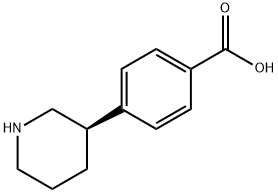 4-((3R)-3-piperidyl)benzoic acid Struktur