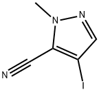 1H-Pyrazole-5-carbonitrile, 4-iodo-1-methyl- Struktur