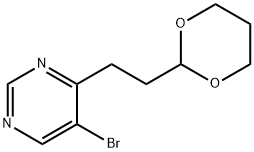 5-bromo-4-[2-(1,3-dioxan-2-yl)ethyl]Pyrimidine Struktur