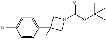 1-Boc-3-(4-bromophenyl)-3-fluoroazetidine Struktur