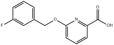 6-((3-fluorobenzyl)oxy)picolinic acid Struktur