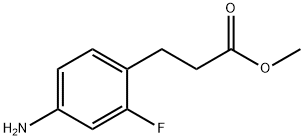 3-(4-Amino-2-fluoro-phenyl)-propionic acid methyl ester Struktur