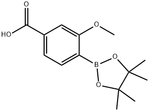 BENZOIC ACID, 3-METHOXY-4-(4,4,5,5-TETRAMETHYL-1,3,2-DIOXABOROLAN-2-YL)- Struktur