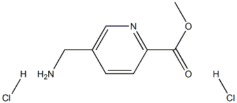 5-Aminomethyl-pyridine-2-carboxylic acid methyl ester dihydrochloride Struktur