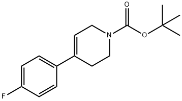 tert-butyl 4-(4-fluorophenyl)-5,6-dihydropyridine-1(2H)-carboxylate Struktur