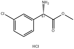 Methyl (S)-a-Amino-3-chloro-benzeneacetate HCl Struktur