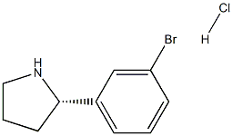 (S)-2-(3-bromophenyl)pyrrolidine hydrochloride Struktur