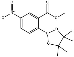 methyl 5-nitro-2-(4,4,5,5-tetramethyl-1,3,2-dioxaborolan-2-yl)benzoate Struktur