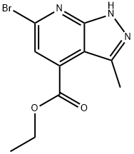 ethyl 6-bromo-3-methyl-1H-pyrazolo[3,4-b]pyridine-4-carboxylate, 1396779-99-9, 結(jié)構(gòu)式