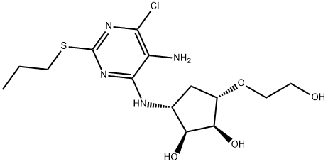 (1S,2S,3R,5S)-3-(5-Amino-6-chloro-2-(propylthio)pyrimidin-4-ylamino)-5-(2-hydroxyethoxy)cyclopentane-1,2-diol