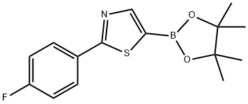 2-(4-fluorophenyl)-5-(4,4,5,5-tetramethyl-1,3,2-dioxaborolan-2-yl)thiazole Struktur