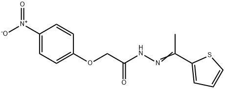 2-(4-nitrophenoxy)-N'-[1-(2-thienyl)ethylidene]acetohydrazide Struktur