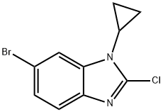 6-bromo-2-chloro-1-cyclopropyl-1H-benzo[d]imidazole Struktur