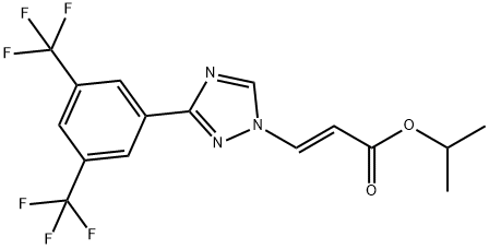 (2E)-3-[3-[3,5-bis(trifluoromethyl)phenyl]-1H-1,2,4-triazol-1-yl]-2-Propenoic acid 1-methylethyl ester Struktur