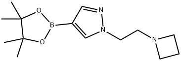 1-[2-(azetidin-1-yl)ethyl]-4-(tetramethyl-1,3,2-dioxaborolan-2-yl)-1H-pyrazole Struktur