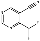 4-Difluoromethyl-pyrimidine-5-carbonitrile Struktur