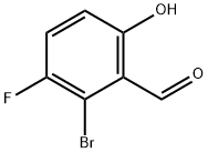 2-bromo-3-fluoro-6-hydroxybenzaldehyde Struktur