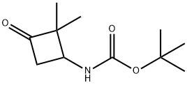 tert-butyl N-(2,2-dimethyl-3-oxocyclobutyl)carbamate Struktur