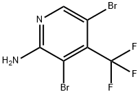 3,5-Dibromo-4-trifluoromethyl-pyridin-2-ylamine Struktur