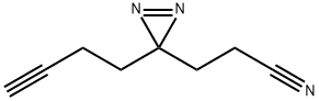 3-(3-(But-3-yn-1-yl)-3H-diazirin-3-yl)propanenitrile Struktur