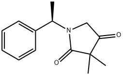 3,3-dimethyl-1-[(1R)-1-phenylethyl]pyrrolidine-2,4-dione Struktur