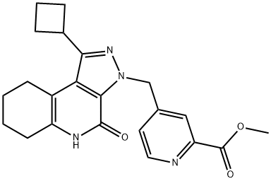 Methyl 4-((1-cyclobutyl-4-oxo-4,5,6,7,8,9-hexahydro-3H-pyrazolo[3,4-c]quinolin-3-yl)methyl)picolinate Struktur