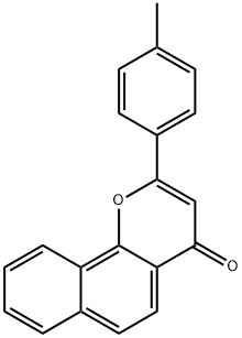 2-(4-Methylphenyl)-4H-naphtho[1,2-b]pyran-4-one Struktur