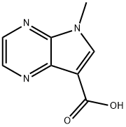 5-methyl-5H-pyrrolo[2,3-b]pyrazine-7-carboxylic acid Struktur